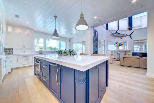 Beautiful ocean inspired kitchen and bathroom design and installation in Melbourne by Hammond Kitchens and Bath