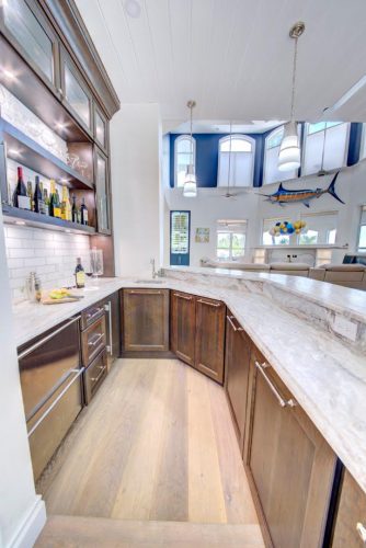 Beautiful ocean inspired kitchen and bathroom design and installation in Melbourne by Hammond Kitchens and Bath