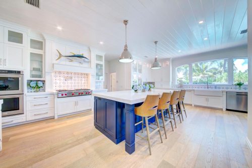 Beautiful ocean inspired kitchen and bathroom design and installation in Melbourne by Hammond Kitchens and Bath